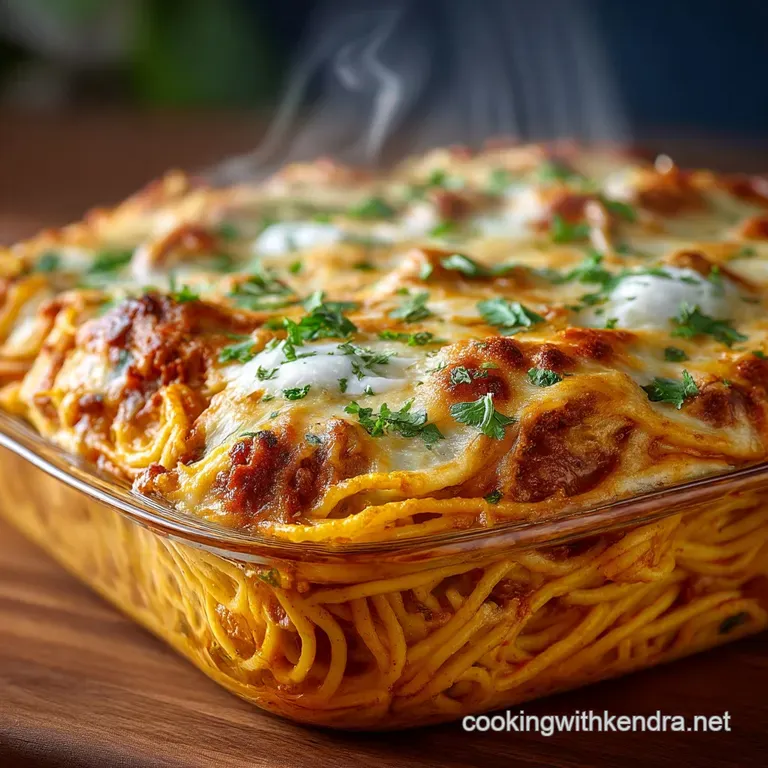 The Sunday Roast of Pasta Proper Baked Spaghetti Casserole Aka Spasagna presentation