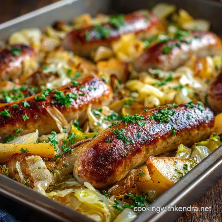 Polish Sausage Meals: the Proper One-Pan Kiełbasa Apple and Cabbage Roast presentation