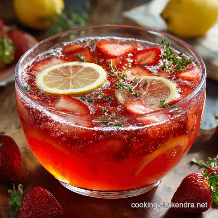 A Proper Summer Cracker Sparkling Strawberry Lemon Punch