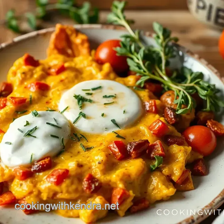 Sautéed Eggs with Goat Cheese Bliss