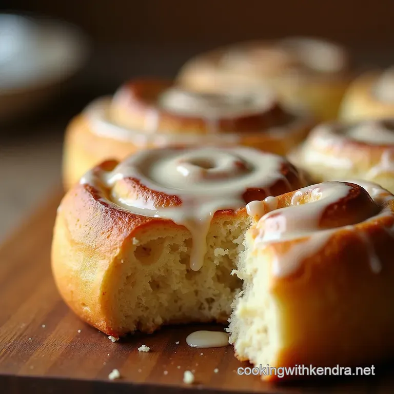 The Ultimate Sunday Morning Bake Properly Puffy Perfectly Spiced Cinnamon Rolls with Tangy Cream Cheese Glaze presentation