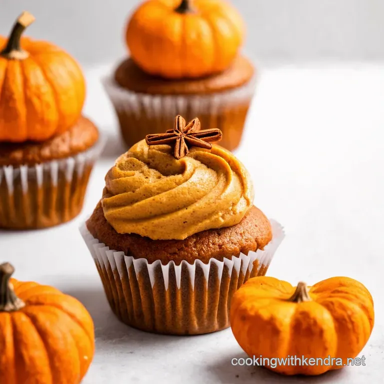 Pumpkin Spice Cupcakes with Spiced Pumpkin Heart