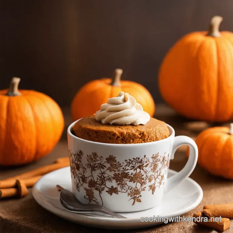 Pumpkin Spice Mug Cake Autumn in 5 Minutes presentation