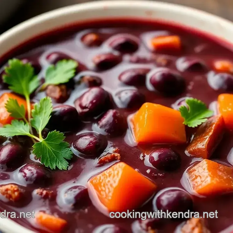 Purple Black Bean Soup