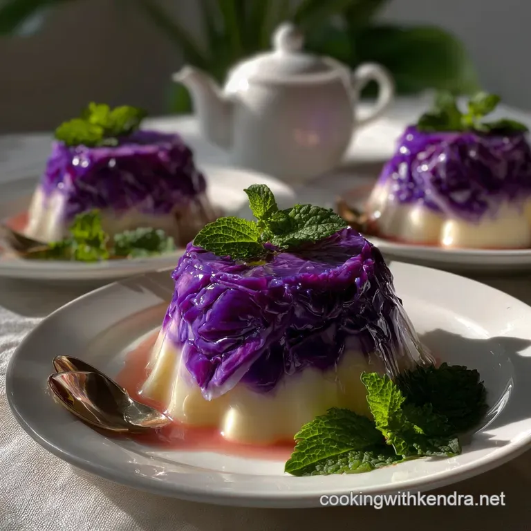 Vibrant Purple Cabbage Panna Cotta Healthy: Stunning Vegan Dessert presentation