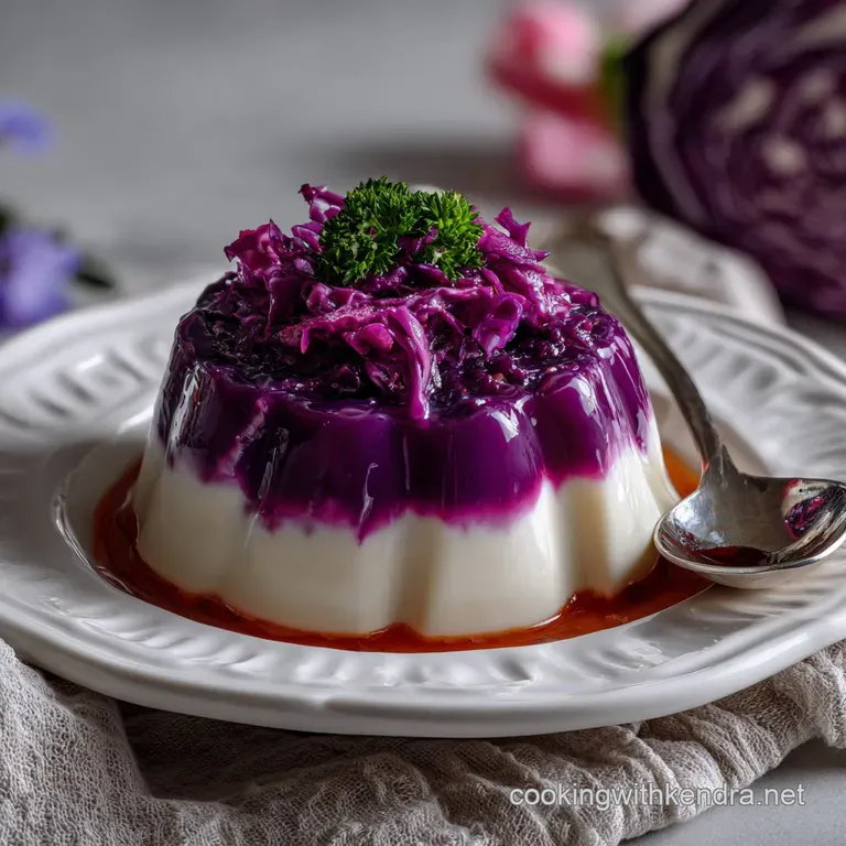Vibrant Purple Cabbage Panna Cotta Healthy: Stunning Vegan Dessert