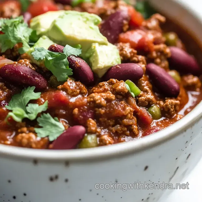 Quick & Easy Instant Pot Chili presentation