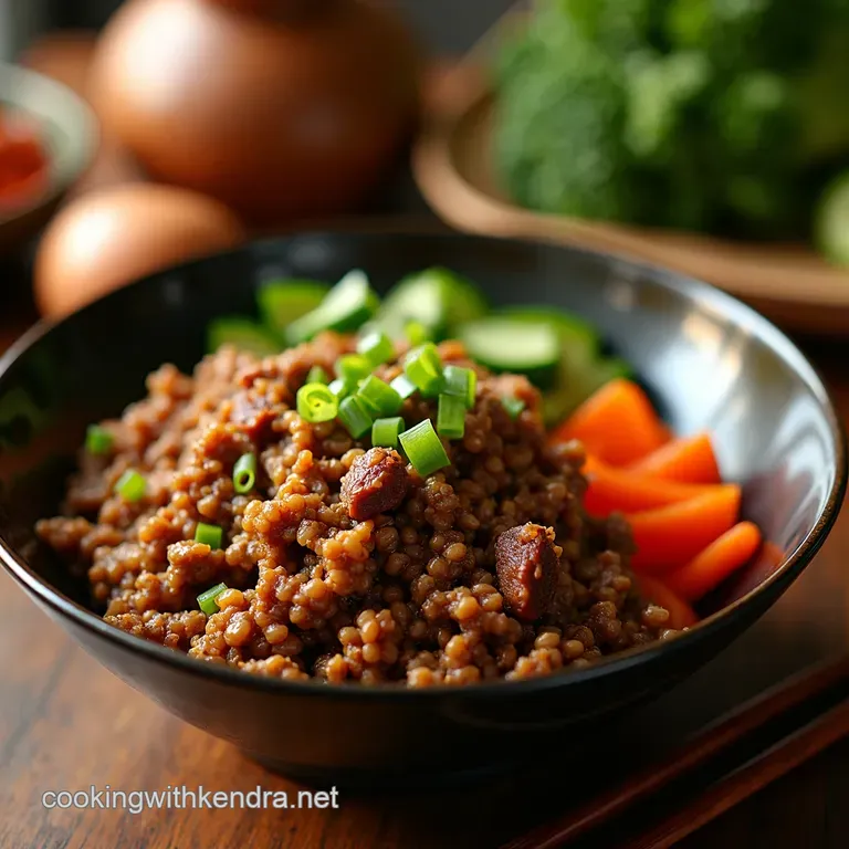 Bulgogistyle Blitz the Ultimate Quick Easy Korean Ground Beef Bowl presentation