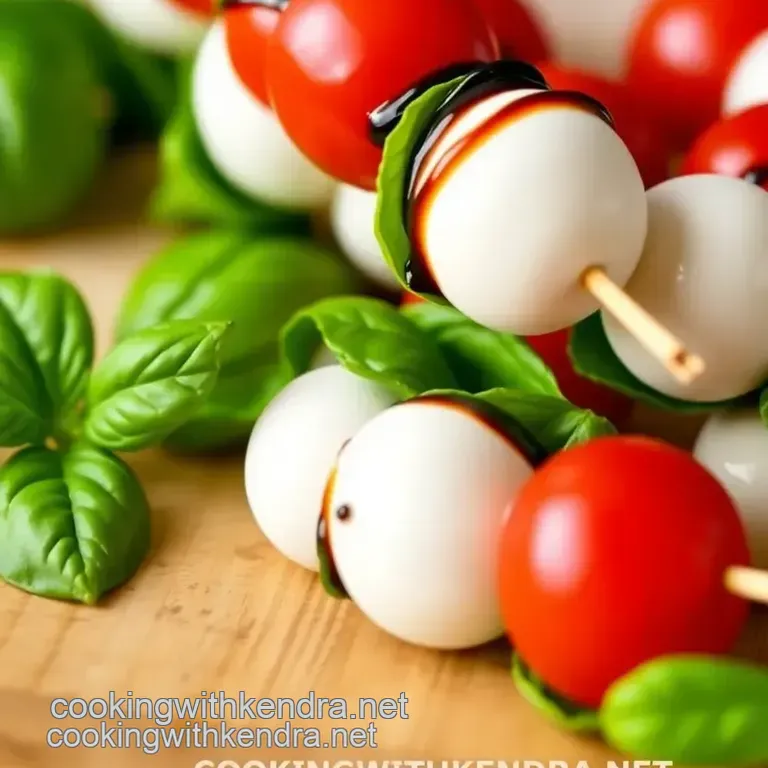 Mini Caprese Skewers presentation