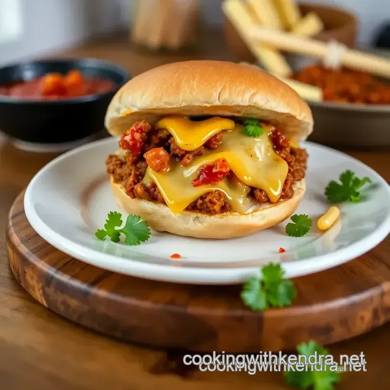 Quick Sloppy Joes with Salsa & Cheese presentation