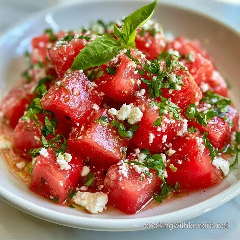 Quick Watermelon Basil Salad in 15 Minutes