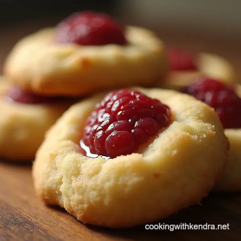 Nannys Secret Recipe Perfect Buttery Raspberry Almond Thumbprint Cookies presentation