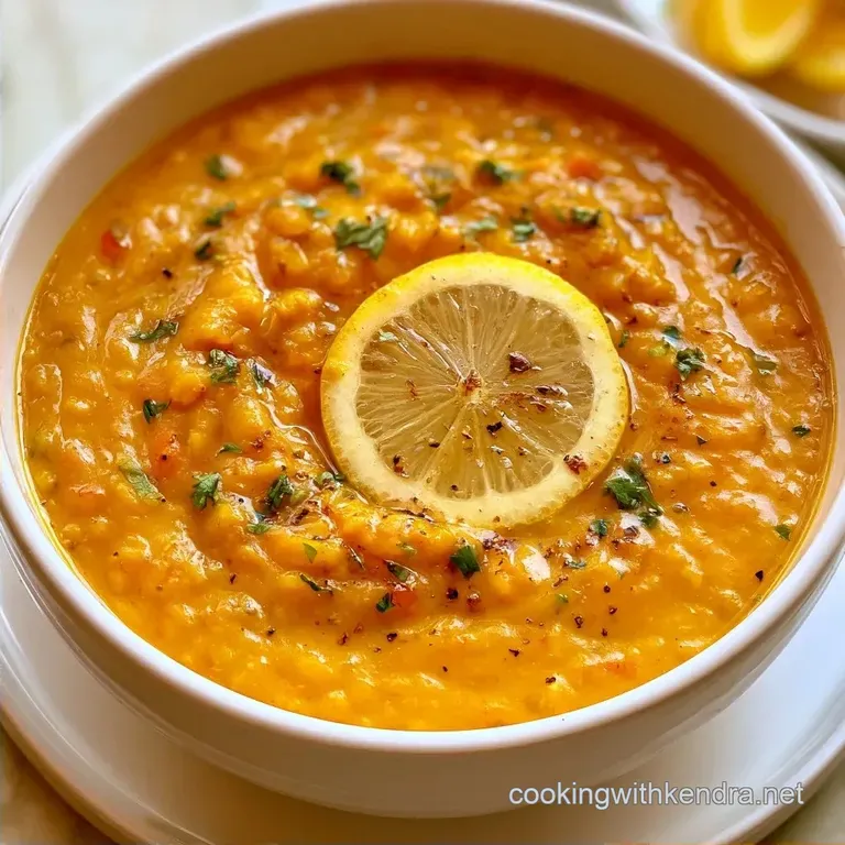 Zesty Red Lentil Soup With Lemon