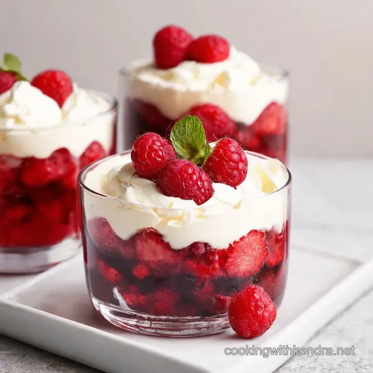 Red White and Blue Berry Trifle Parfaits presentation