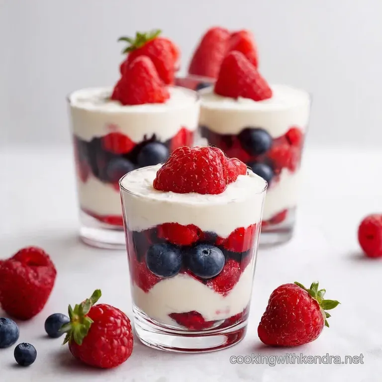 Red White and Blue Berry Trifle Parfaits