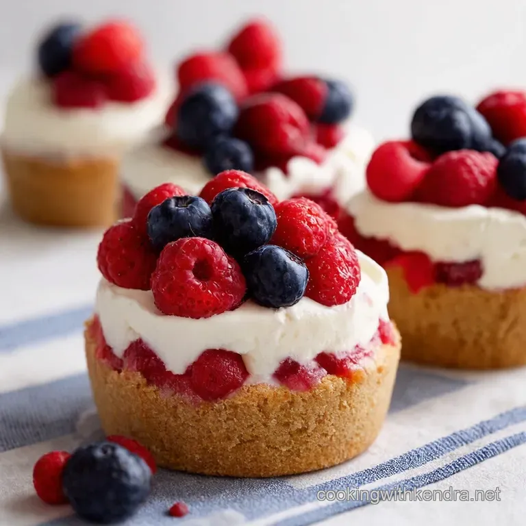 Red White and Blue Berry Trifles presentation