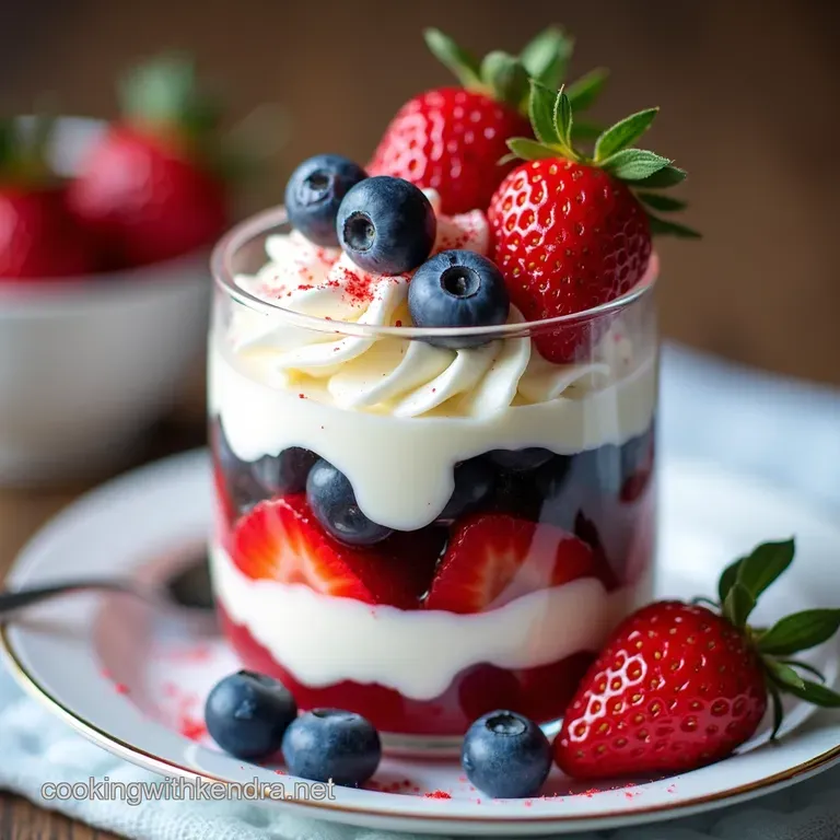 Red White and Blue Cheesecake Parfaits