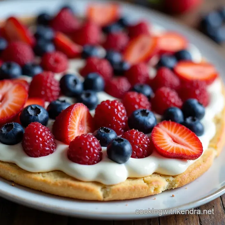 Red White and Blue Dream The Ultimate Shortbread Patriotic Fruit Pizza