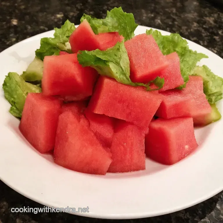 Red White and Blue Watermelon Wonder a 4Th of July Salad presentation