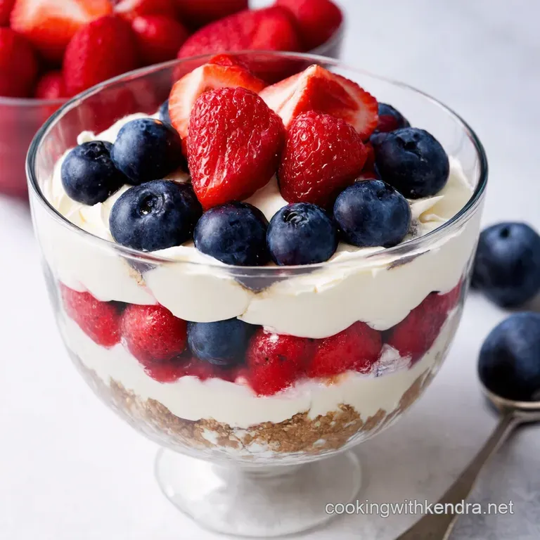 Red White and Blueberry Trifle