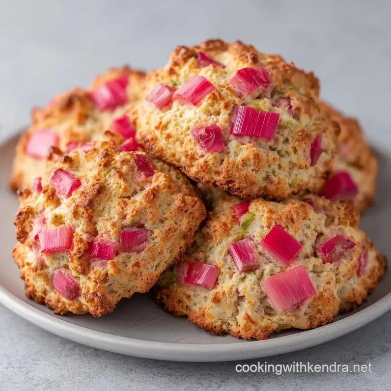 Rhubarb Buttermilk Scones: Tender and Flaky