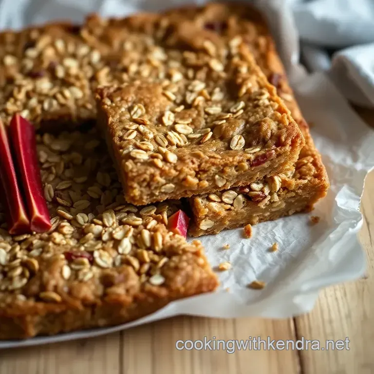 Rhubarb Flapjack Delight presentation