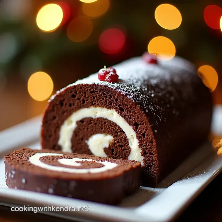 Rich Chocolate Mocha B&ucirc;che De No&euml;l the Great British Yule Log presentation