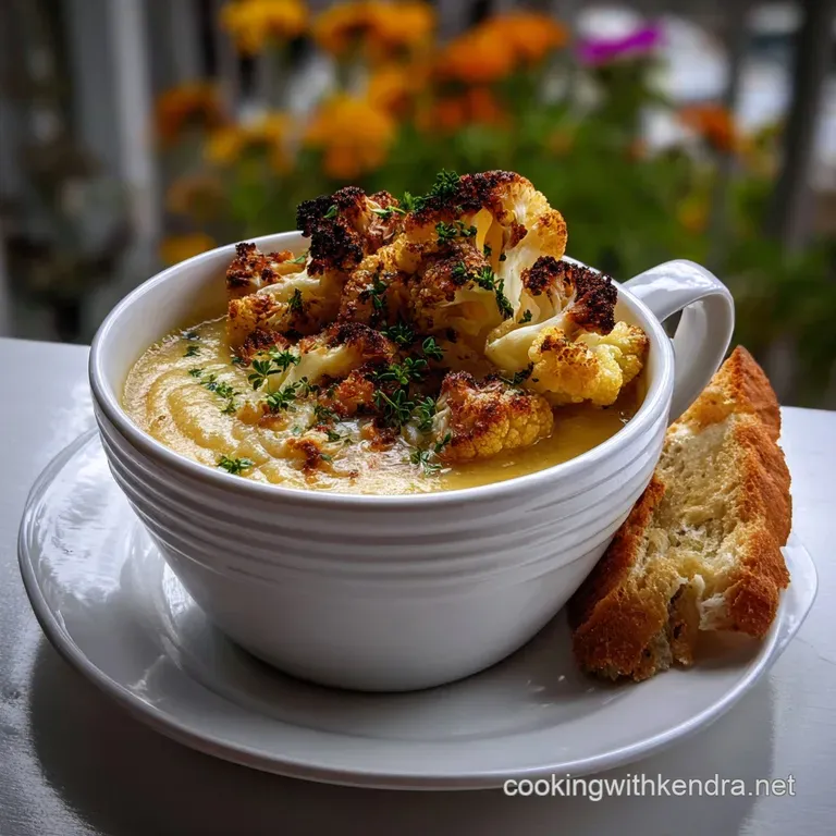 Roasted Cauliflower And Potato Soup: Velvety Smooth