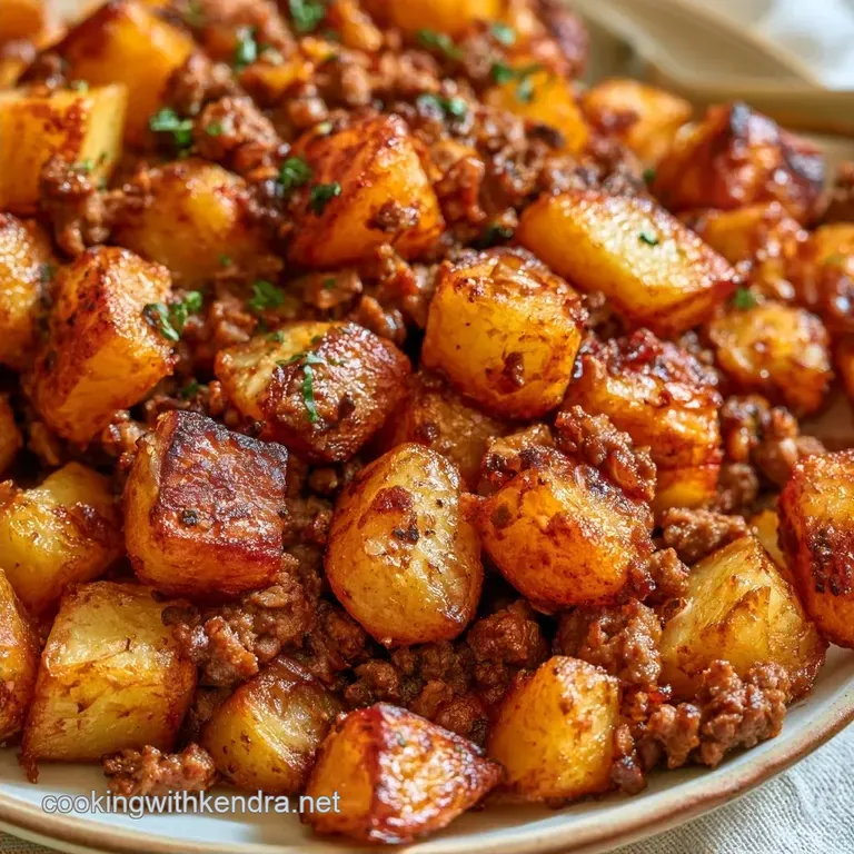 Roasted Potatoes and Ground Beef Dinner in 40 Minutes