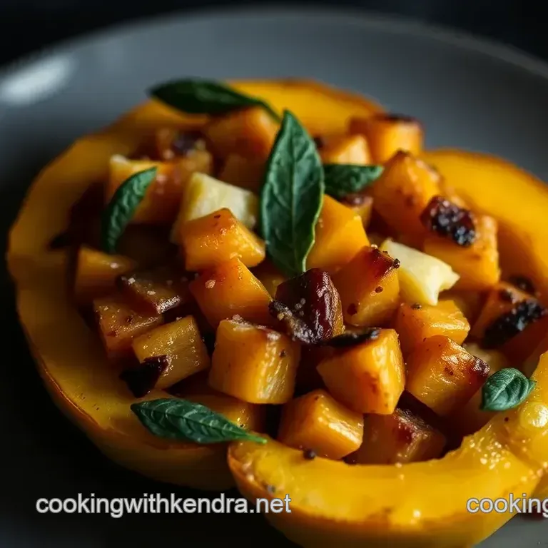 Roasted Sweet Dumpling Squash with Brown Butter Sage Sauce