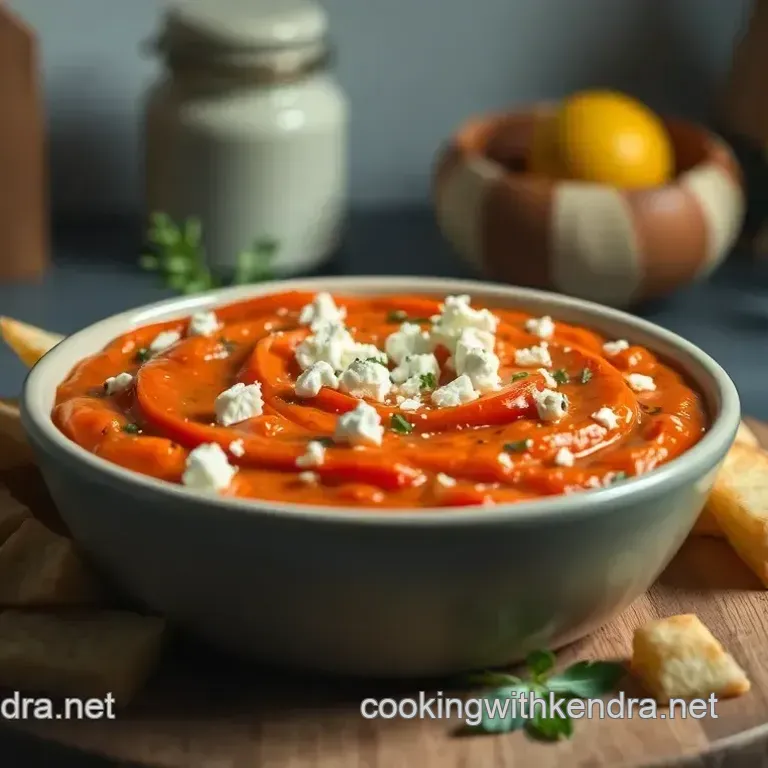 Delicious Roasted Sweet Red Pepper and Feta Dip: A Family Favourite