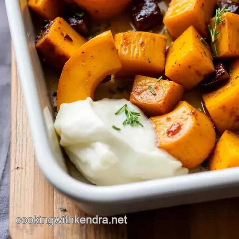 Roasted Sweetmeat Squash with Maple Glaze presentation