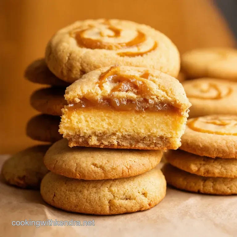 Salted Caramel Swirl Cheesecake Cookies a Buttery Bite of Bliss presentation