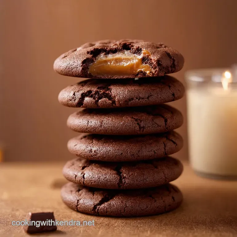 Salted Caramel Swirl Chocolate Chunk Cookies presentation