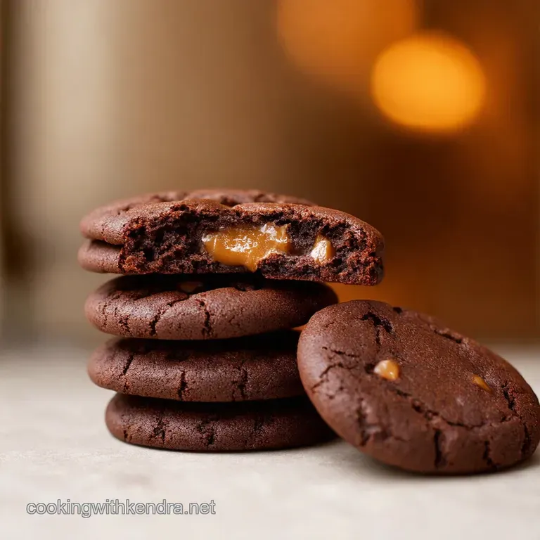 Salted Caramel Swirl Chocolate Cookies a Sweet Salty Symphony presentation