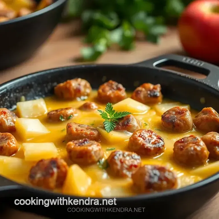 Skillet Sausage Apple Cheddar Delight