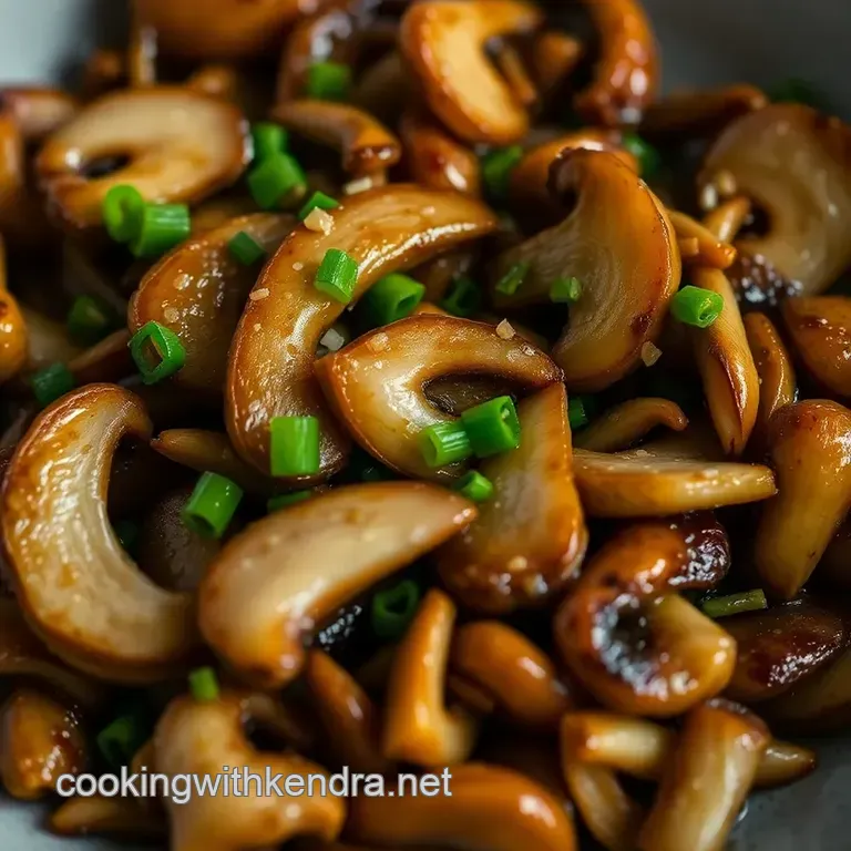 Sautéed Kikurage Mushrooms with Garlic and Soy Sauce presentation