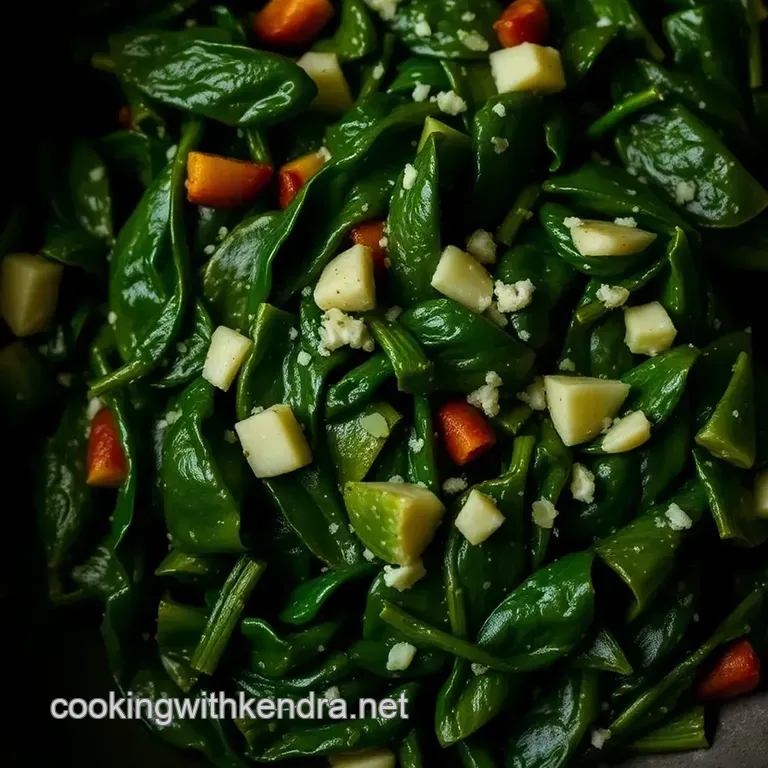 Saut&eacute;ed Spinach: a Simple and Savory Side presentation