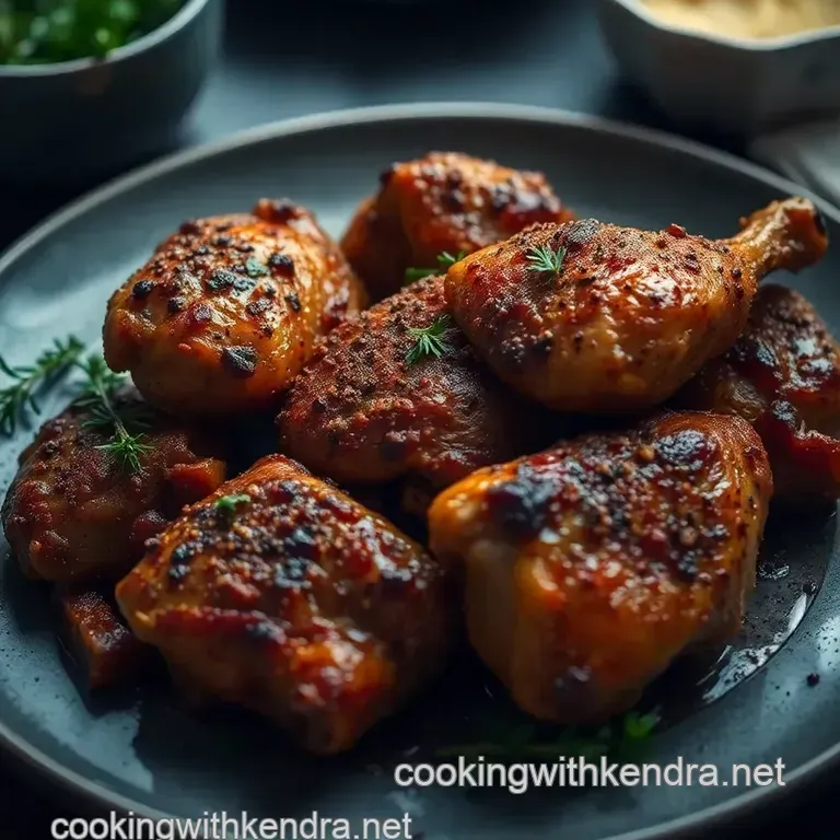 Savory Five Spice Powder Roasted Chicken presentation