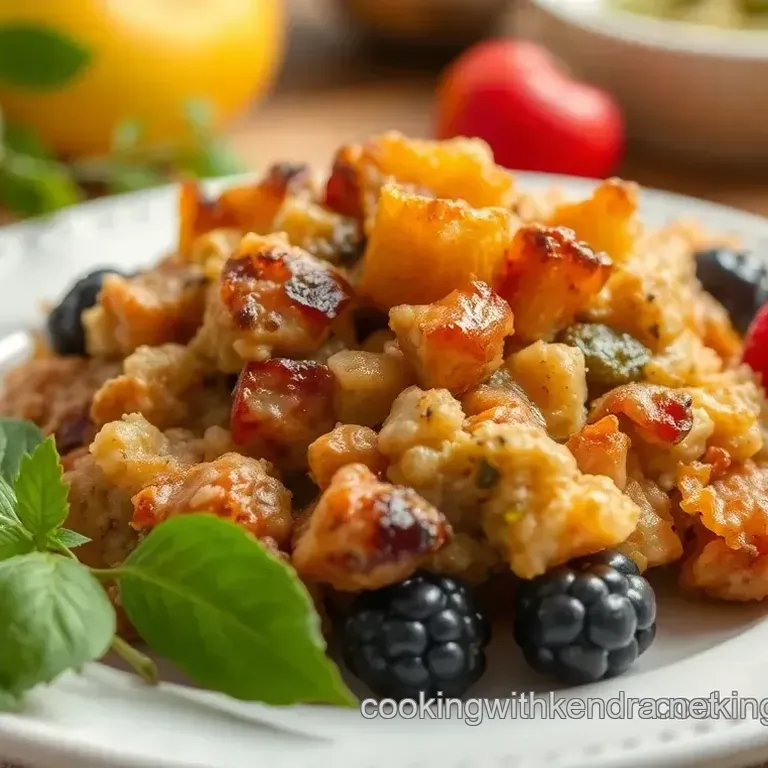 My Citrus & Herb Fruited Stuffing Bake