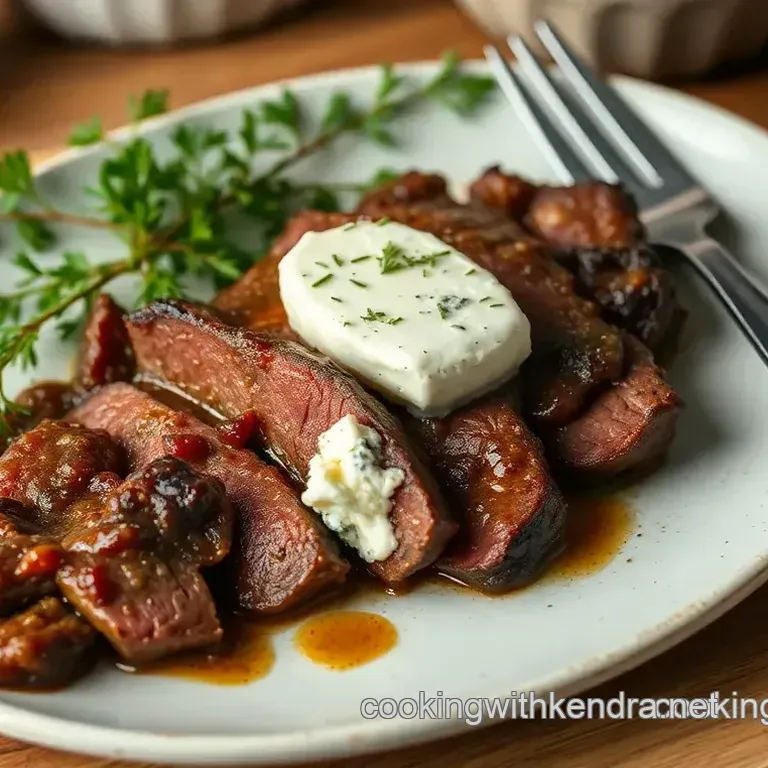 Perfect Roast Beef with Creamy Blue Cheese Sauce