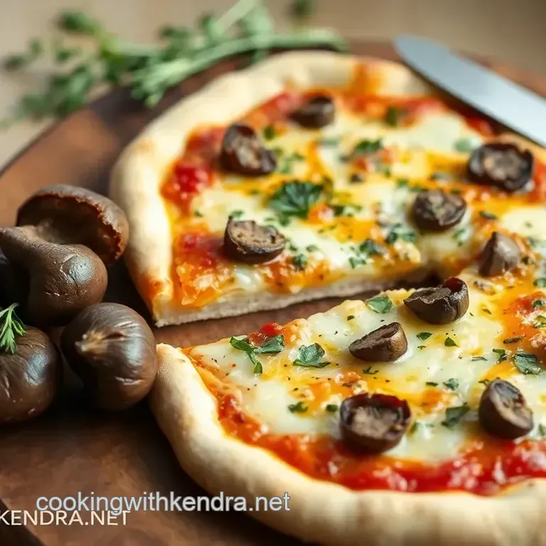 Bake Shiitake Pizza with Fresh Herbs