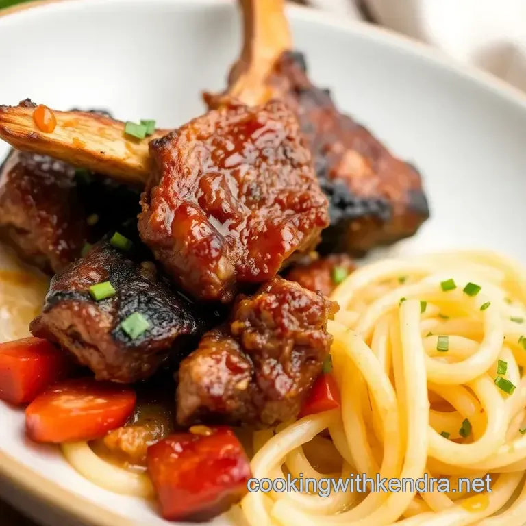 Oxtail-Seasoned Beef Short Ribs presentation