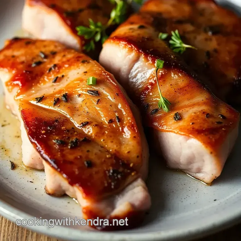 Seared Shark Steaks with Lemon-Herb Butter Sauce presentation
