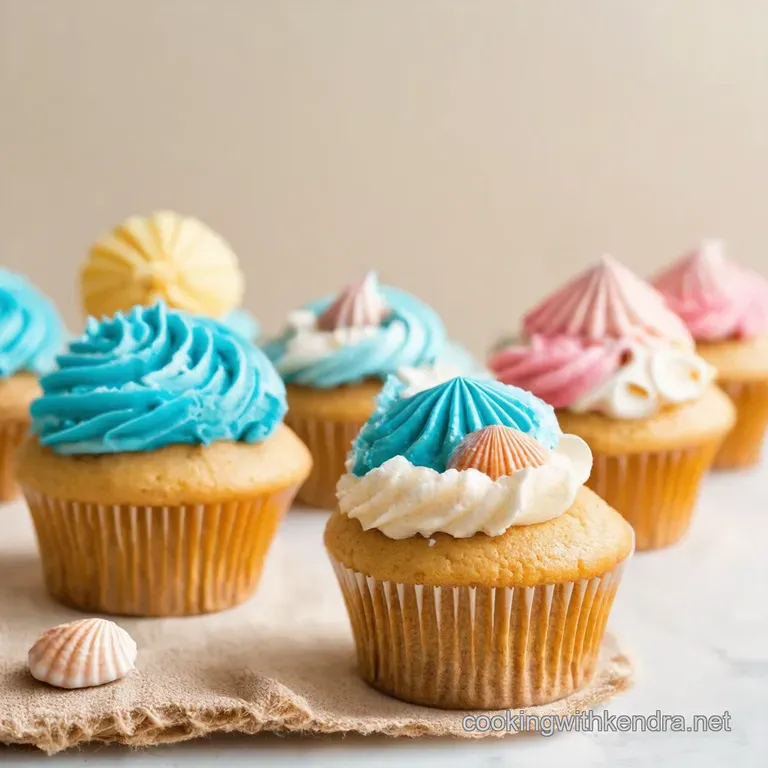 Seashell Shores Cupcakes presentation