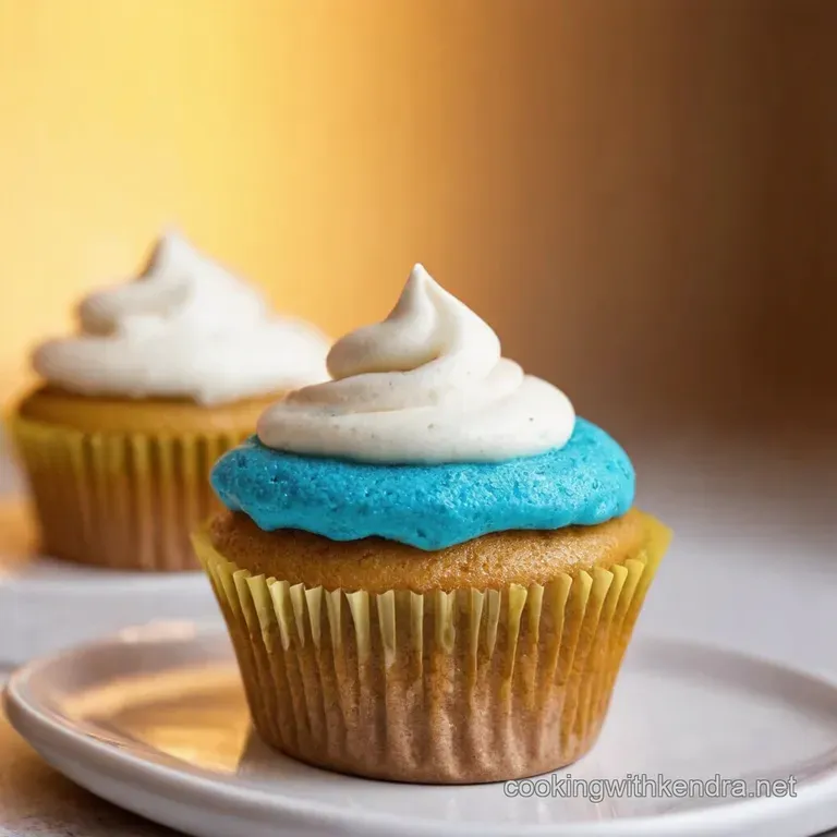 Seaside Sweetness Coconut Lime Cupcakes with Beachy Buttercream presentation