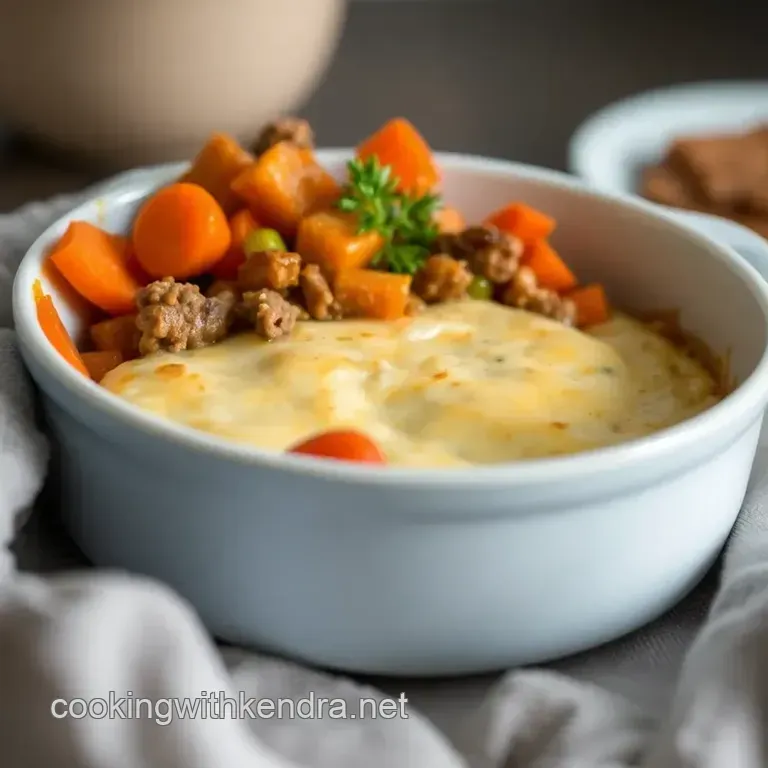 Shepherd&#039 s Pie Elevated: Lamb &amp Rosemary with Sweet Potato Topping presentation