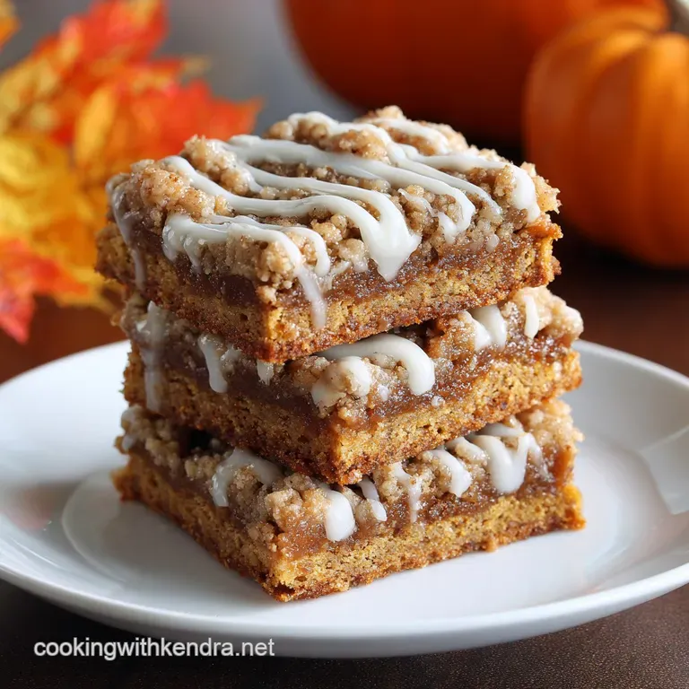 Autumn Glory Pumpkin Streusel Bars Crumbly Custardy Perfection presentation
