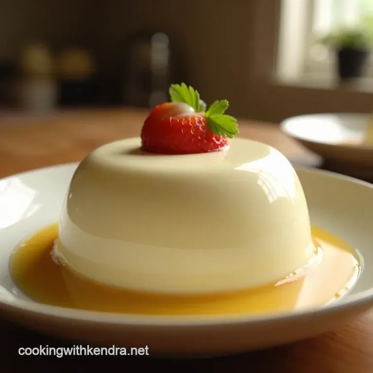 Silken Vanilla Bean Blancmange presentation
