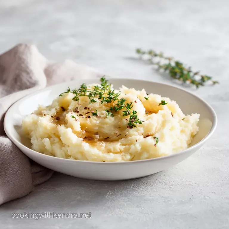 Cooked Turnips: Brown Butter Thyme Mashed Neeps presentation